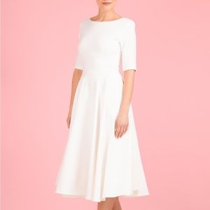 SOLD - The Pretty Dress White Hepburn Swing Dress